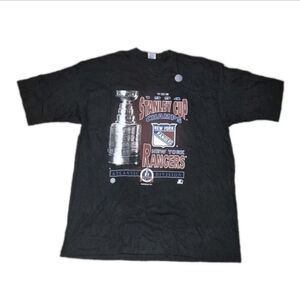 Vintage 1990'S Starter NHL New York Rangers Sport Print T-Shirt Made in USA  XL